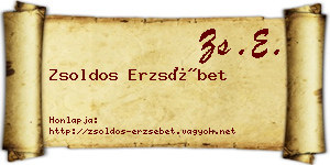 Zsoldos Erzsébet névjegykártya