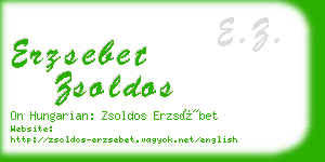 erzsebet zsoldos business card